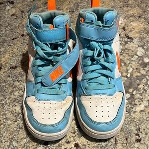 Nike Kids Turquoise and Orange Sneakers
